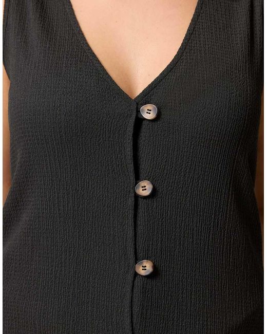 Yours Clothing Blue Textured Waistcoat