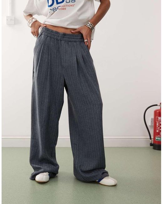 Collusion Blue Relaxed Pull On Trouser