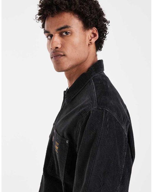 Levi's Black Workwear Berkley Cord Trucker Jacket With Pockets for men