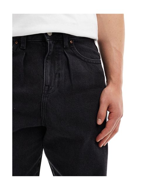 Jeans affusolati color slavato di ASOS in Black da Uomo