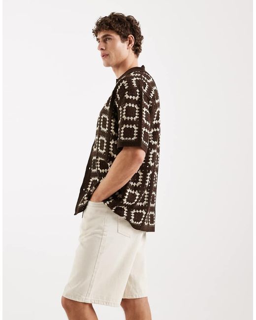Redefined Rebel Natural Kingston baggy Fit Denim Shorts for men