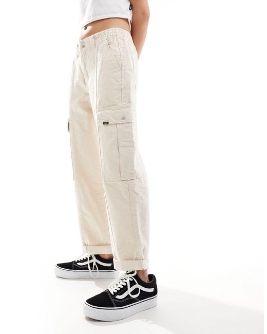 Pantalones blanco hueso con detalle Vans de color White