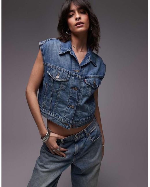 Gilet Corto E Stretto di Levi's in Blue