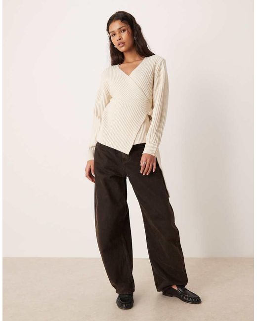 ASOS Natural Wrap Cardigan
