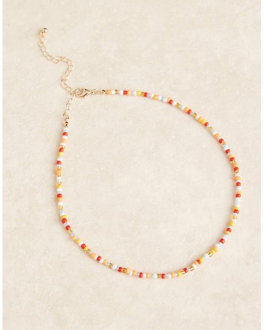 ASOS Ketting Met Veelkleurige Kralen in het Brown