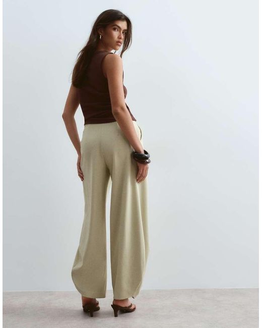 ARRANGE Natural Pleat Barrel Leg Tailored Pants