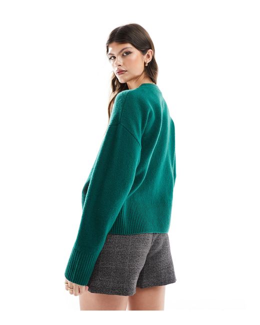 & Other Stories Green Crew Neck Sweater