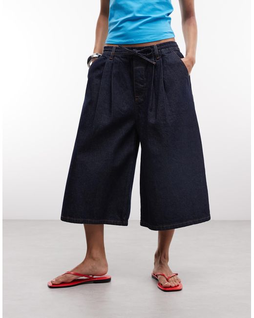 Collusion Blue Pull On Longline Jorts