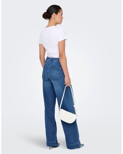ONLY Blue Wide-Fit Jeans