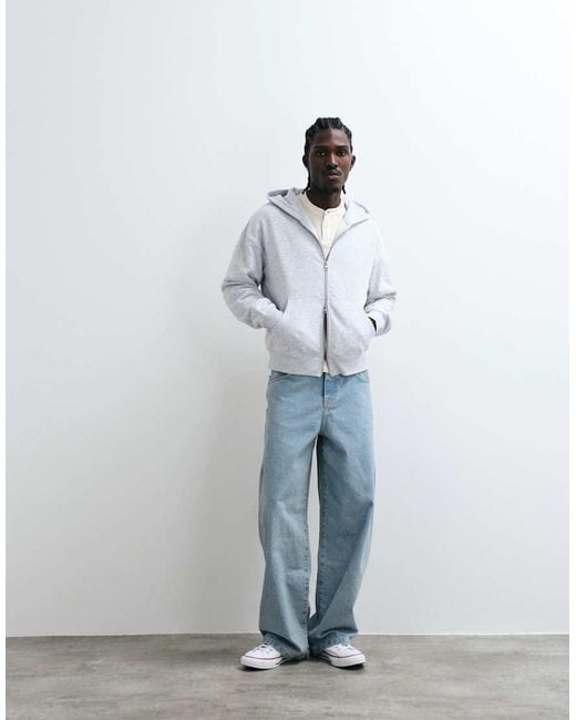 Cotton On White Zip Up Hoodie for men