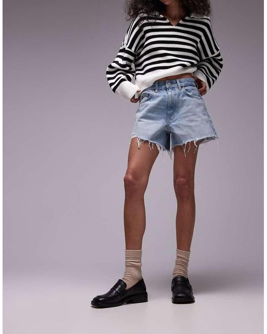 Ripped mom shorts topshop on sale