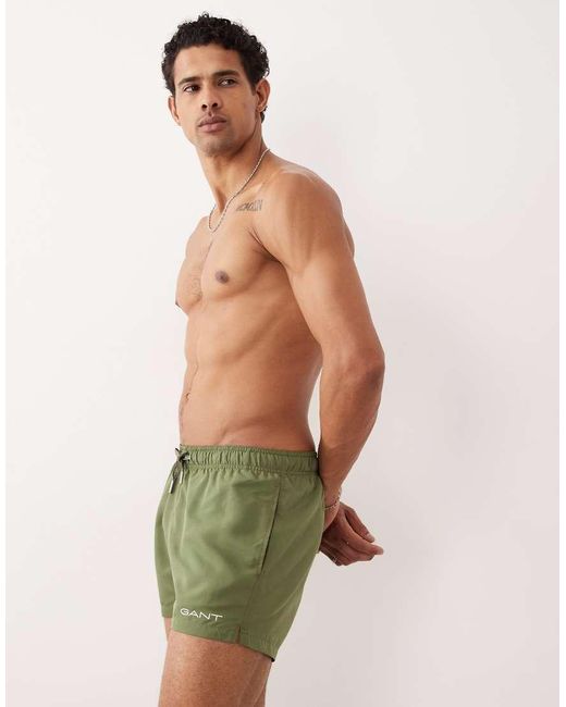 Gant Green Quick Dry Logo Swim Shorts for men