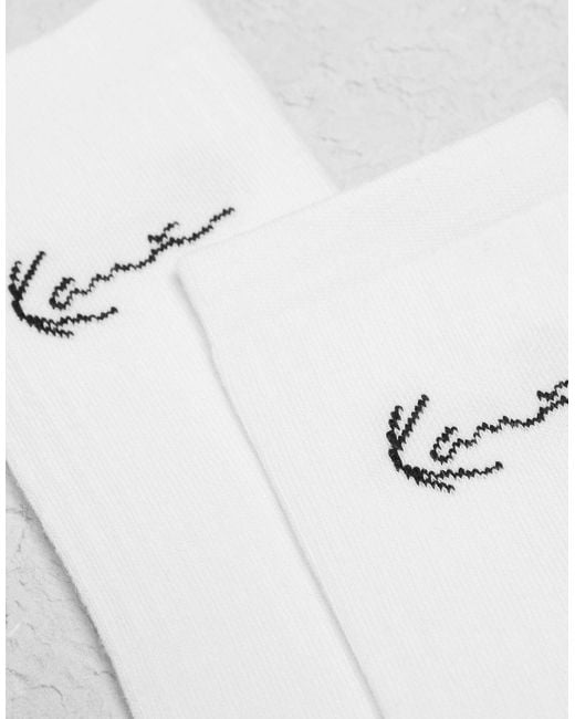 Karlkani White 3 Pack Signature Socks for men