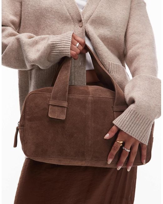 ASOS Blue – bowling-tasche aus wildleder