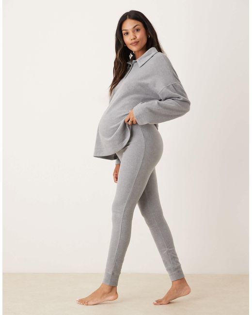 ASOS Natural Asos Design Maternity Lounge Mix & Match Lightweight Fleece legging
