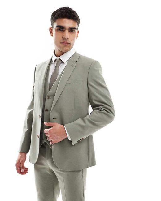 ASOS Skinny Colbert in het Gray voor heren