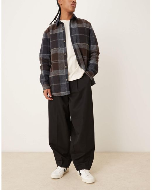 Pantalon ample et élégant à pinces ASOS pour homme en coloris Black