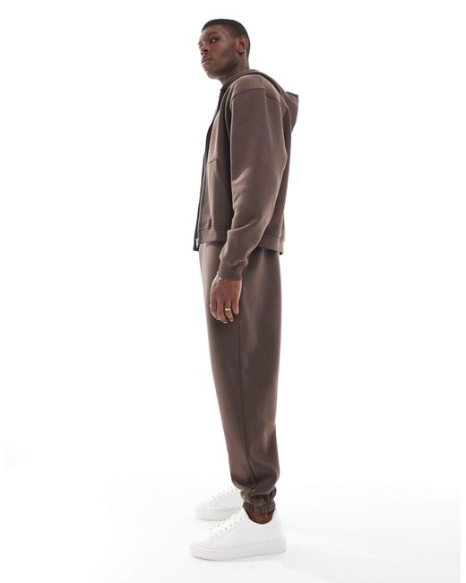 ASOS – essentials – oversize-jogginghose in Brown für Herren