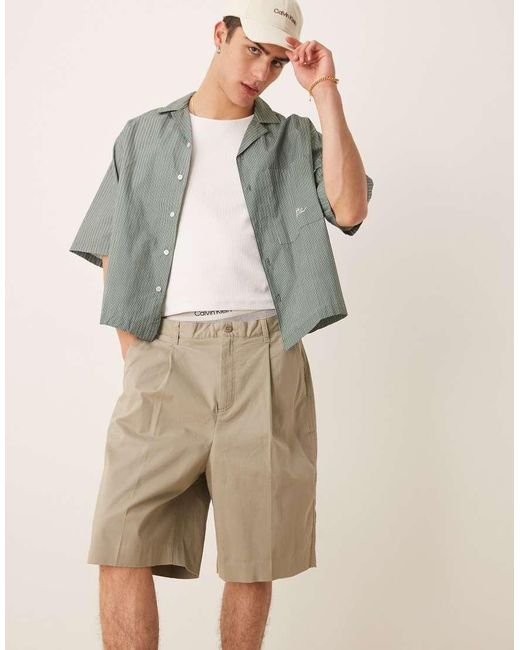 Calvin Klein Elegante Bermudashorts in het Natural voor heren