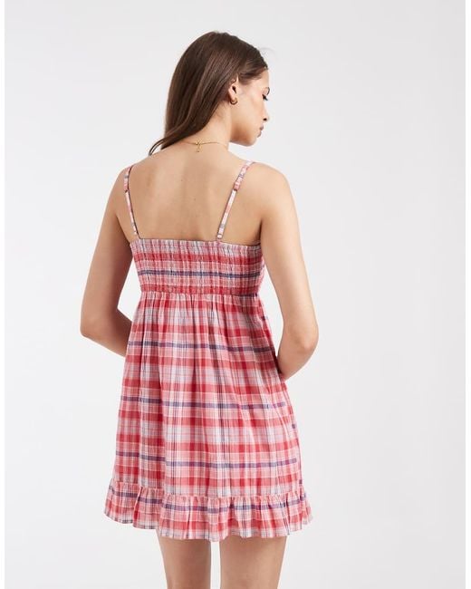 Hollister Red Babydoll Strappy Mini Dress