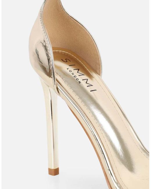 SIMMI Gray Gabby Barely There Heeled Sandals