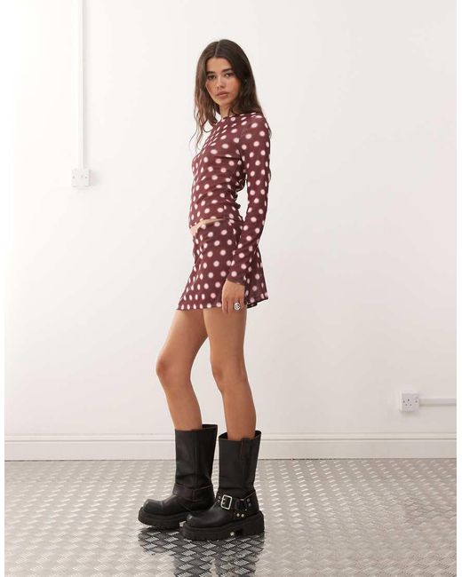 Collusion Red Micro Skirt