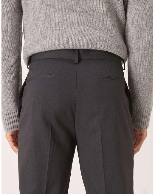 ASOS Gray Smart Tapered Chino Trousers for men