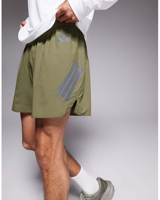 Adidas Originals Green Adidas Running Adi35 Shorts for men