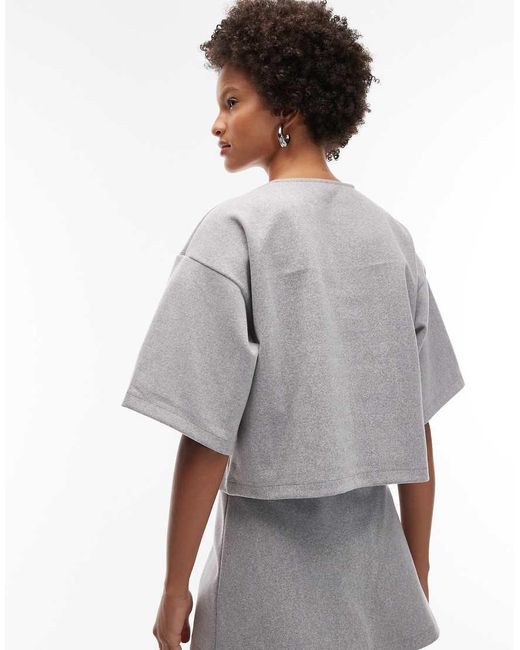 ASOS Gray Co-ord Brushed Boxy T-shirt