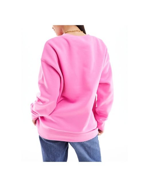Nike Pink Unisex Mini Swoosh Oversized Fleece Sweatshirt