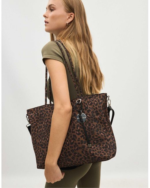 Stradivarius Brown Stoff-shopper