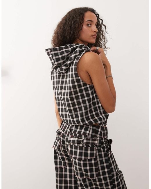 Collusion Black Zip Through Hooded Top Co-Ord