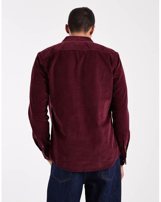 Only & Sons Red Cord Shirt for men
