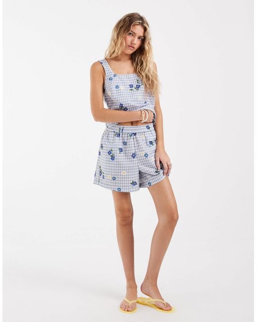 Vero Moda Blue Pull On Shorts
