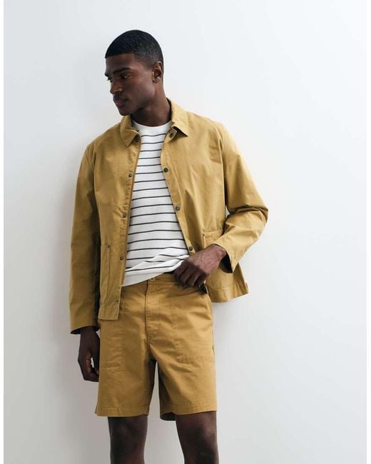 Barbour White Sherburn Cargo Shorts for men