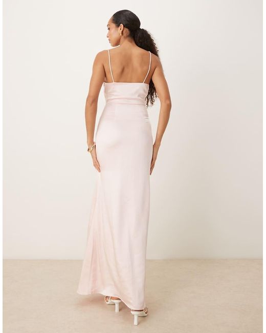 True Decadence Natural Cowl Neck Maxi Dress