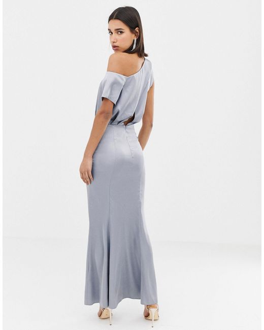 asos silver maxi dress