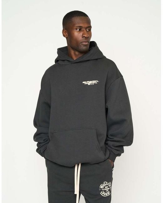Sudadera Extragrande Con Capucha Ring De Multiply Apparel de color Black
