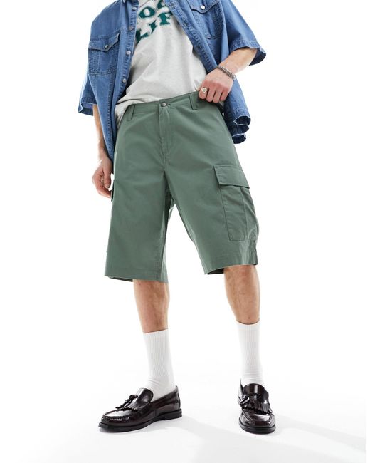 Carhartt Green Regular Cargo Shorts for men