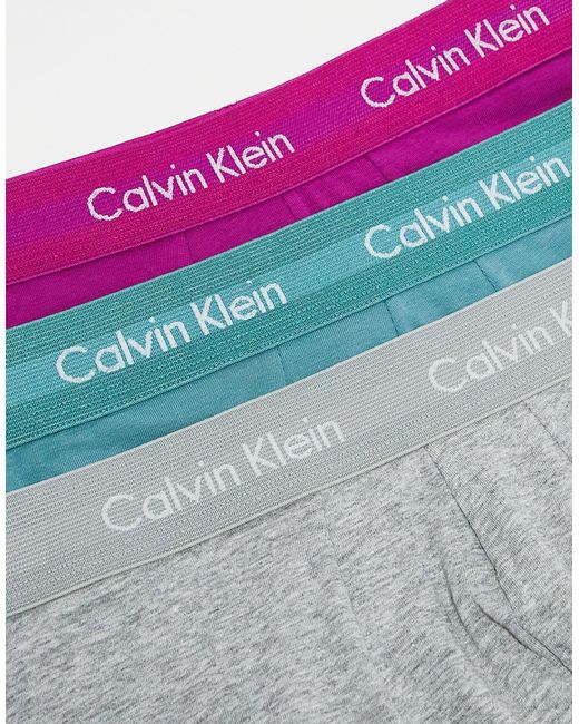 Calvin Klein Pink 3 Pack Low Rise Trunks for men