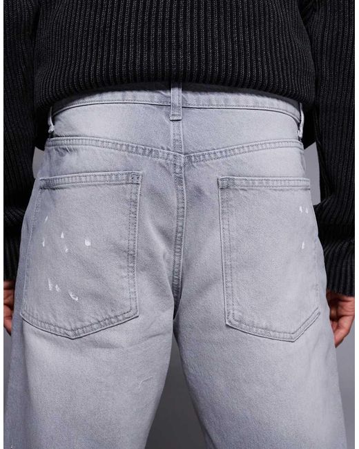 ASOS Gray Straight Leg Jeans for men