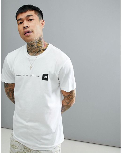 The North Face Never Stop Exploring Print T-shirt In White for Men | Lyst  Canada