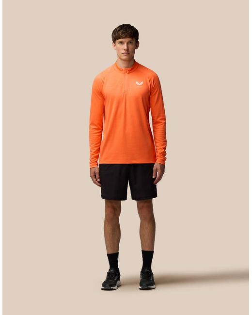 Castore Orange Adapt Training 1/4 Zip Top for men