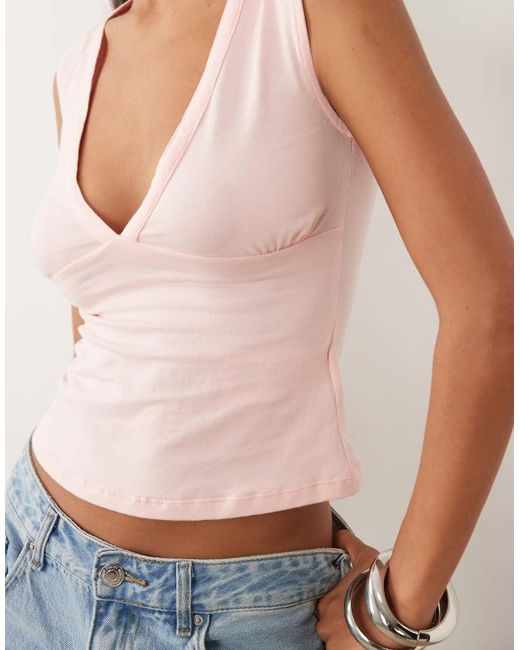 Motel Blue Emberly Plunge Top