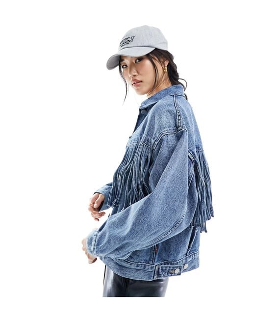 Levi's women's oversized acid washed cotton sherpa trucker outlet jacket