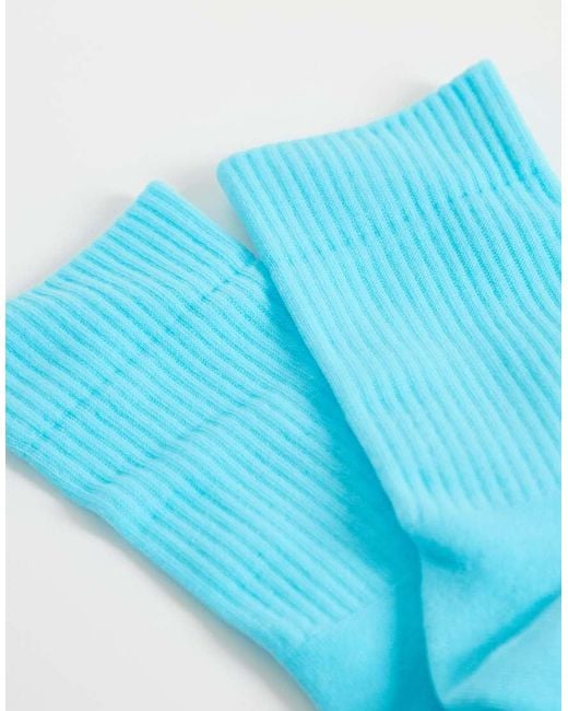 4505 Blue Icon Running Socks With Arch Support And Anti Bacterial Finish for men
