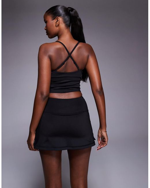 4505 Blue Padel Active Tennis Skirt With Under Short