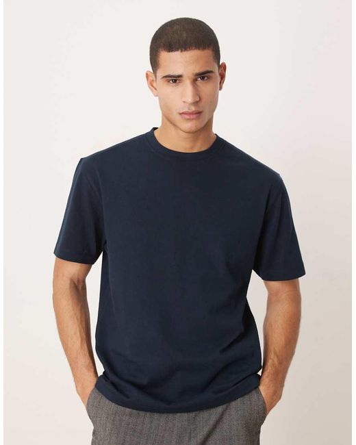 ASOS Blue Heavyweight Relaxed T-shirt for men