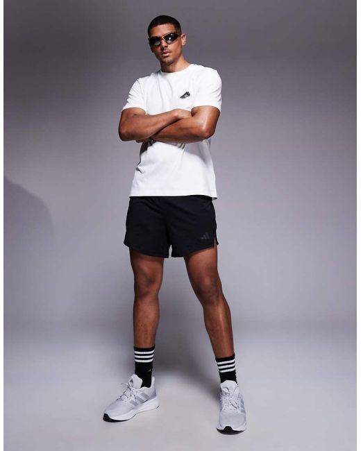Adidas Originals White Adidas Training D4t 5"" Shorts for men