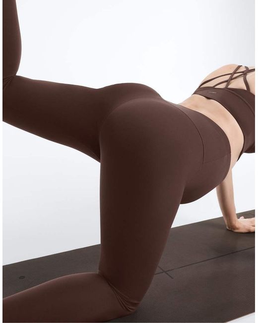 Oysho Brown Comfortlux 65cm Maternity leggings
